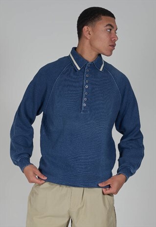 VINTAGE RARE 90S MOSCHINO POLO DEMIM SWEATER