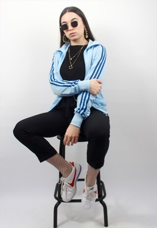 90'S RETRO BLUE SPELL-OUT TRACK JACKET