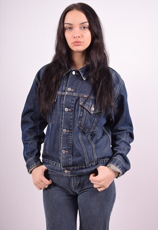 RIFLE WOMENS VINTAGE DENIM JACKET MEDIUM BLUE 90'S