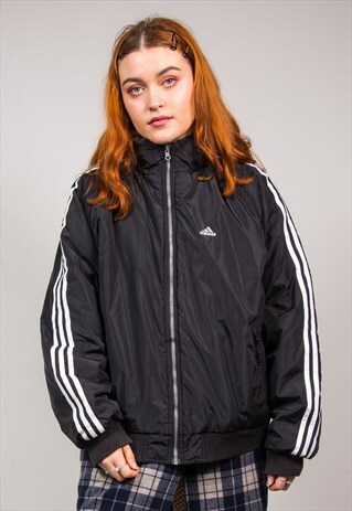 ADIDAS VINTAGE 90'S REVERSIBLE JACKET COAT