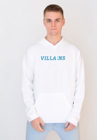 WHITE VILLAINS (BLUE) HOODIE