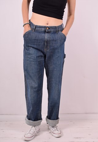 CARHARTT WOMENS VINTAGE JEANS W32 L34 BLUE 90S