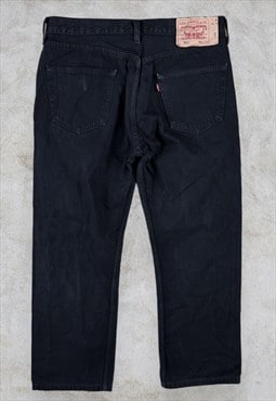 Vintage Levi's 501 Black Jeans Straight Leg Men's W34 L29