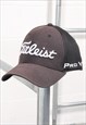 Vintage New Era Titliest Cap in Black Baseball Hat S/M