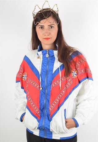 VINTAGE JACKET 90'S MARINE THEME (1393)