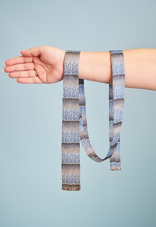 VINTAGE 70'S RETRO TAPESTRY WOVEN MOD PATTERN TIE