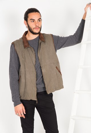 VINTAGE 80'S WRANGLER WINTER SHERPA WAISTCOAT / S0087