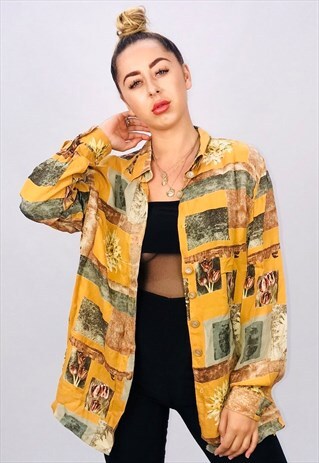 VINTAGE OVERSIZED PATTERN SHIRT