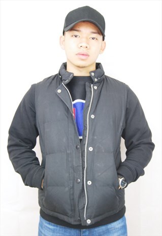 PADDED WINTER PUFFER GILLET JACKET (1990'S/BLACK)