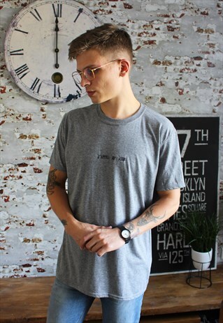 L'APPEL DU VIDE EMBROIDERY GREY TEE