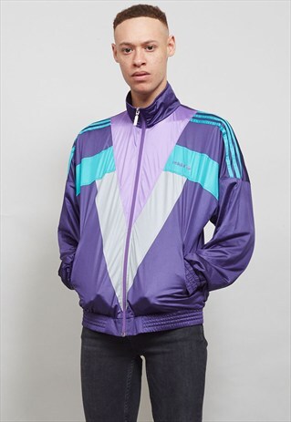 90'S MULTI COLOURED NYLON TRACKSUIT JACKET