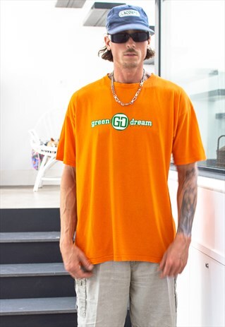 VINTAGE 90S GREEN DREAM OVERSIZE GRAPHIC PRINTED T SHIRT