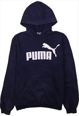 Vintage 90's Puma Hoodie Spellout Navy Blue XXLarge (2XL)