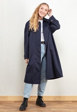 Vintage 80's Trench Coat in Blue
