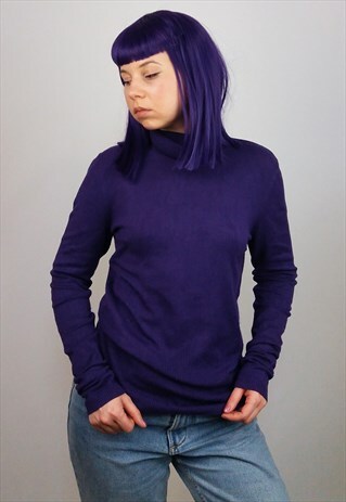 S. OLIVER VINTAGE 90'S TURTLENECK / JUMPER IN PURPLE