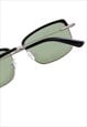POLARIZED SUNGLASSES IN BLACK FRAME WITH GREEN LENS