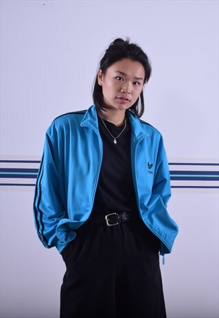 BLUE ADIDAS TRACK JACKET