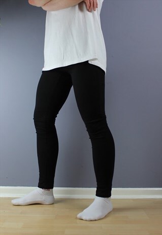 VINTAGE J. CREW LEGGINGS IN BLACK WITH POCKETS