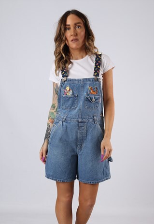 VINTAGE DISNEY DUNGAREES SHORT BICH REWORKED UK 10 (ACP)