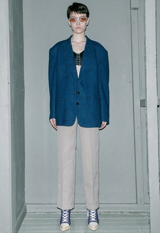VINTAGE CHECKERED BLAZER / UNISEX