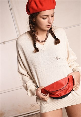 90'S RETRO OVERSIZED FESTIVAL GARM KNITTED JUMPER TOP