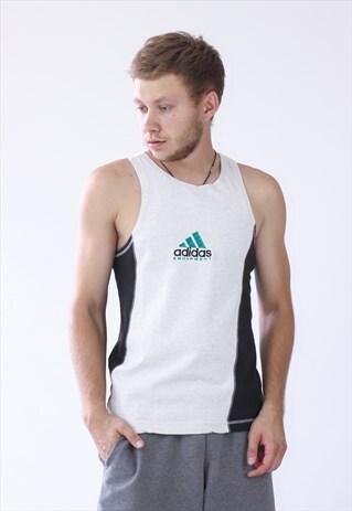 VINTAGE MENS ADIDAS EQUIPMENT TANK TOP LOGO SHIRT