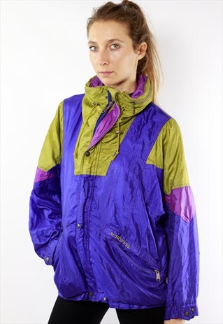 RETRO WINDBREAKER / VINTAGE TRACK JACKET / 80S