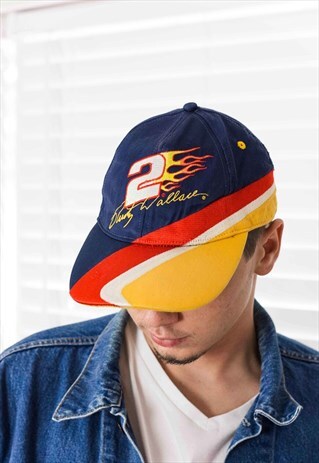 VINTAGE HARLEY-DAVIDSON NASCAR RACING CAP LOGO 90S X 3.4