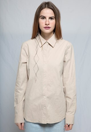 NUDE CREAM COTTON SHIRT