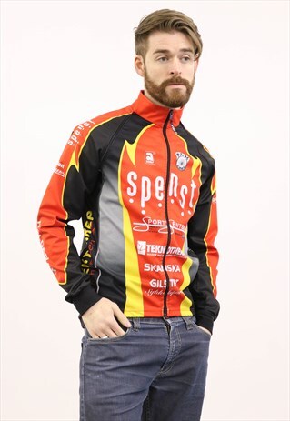 VINTAGE 1980S RED, BLACK AND YELLOW SPORTS T-SHIRT