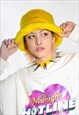 FESTIVAL FAUX FUR BUCKET HAT FLUFFY NEON HAT RAVE CAP YELLOW