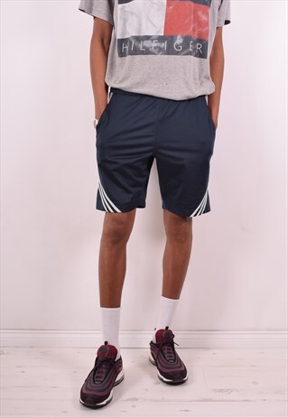 ADIDAS MENS VINTAGE SHORTS W38 BLUE 90S