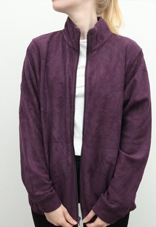 purple zip up fleece