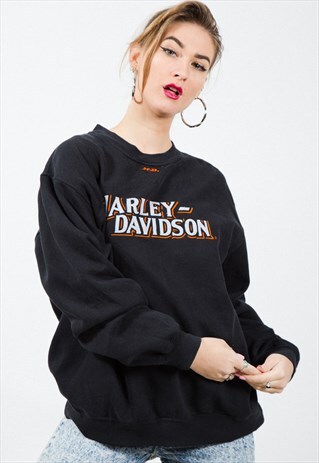 VINTAGE STYLE 90S HARLEY-DAVIDSON SWEATSHIRT / S3484