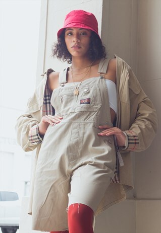 NEW VINTAGE CUT-OFF OVERALLS DUNGAREES 90S M 13.8