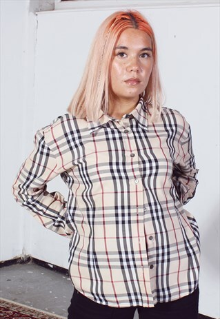 VINTAGE BURBERRY BEIGE NOVA CHECK SHIRT