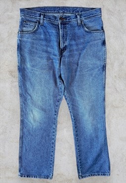 Vintage Wrangler Jeans Blue Straight Leg Reg Fit Men W36 L30