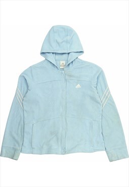 Vintage 90's Adidas Hoodie Spellout Zip Up Fleece
