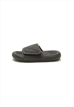 Summer slippers open toe shower sandals in dark grey