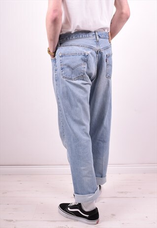 LEVI'S 501 MENS VINTAGE JEANS W36 L36 BLUE 90'S