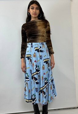 Vintage 90s JC de Catelbajac pin ups skirt 