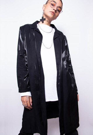 VINTAGE 90S YESSICA SHINY SATIN LONG JACKET ID:1635