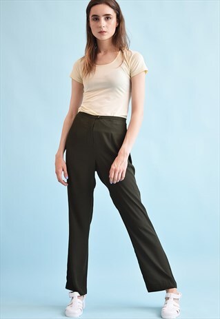 90'S RETRO CLASSIC CUT SHEER TAPERED TROUSERS