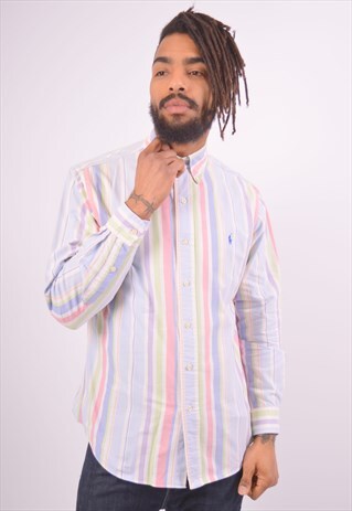 VINTAGE POLO RALPH LAUREN SHIRT STRIPES MULTI