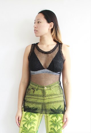 BLACK MESH NET TOP