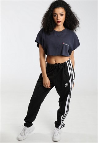90S CHAMPION EMBROIDERED LOGO CROP TOP