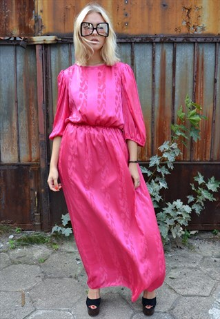 VINTAGE 70S PINK DRESS