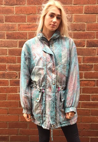 VINTAGE 3/4 SKI QUILTED ANORAK JACKET