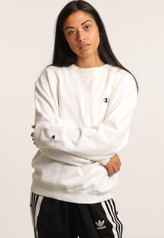 VINTAGE CHAMPION EMBROIDERED LOGO SWEATSHIRT