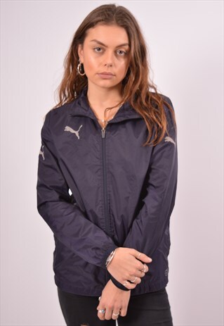 VINTAGE PUMA WATERPROOF JACKET NAVY BLUE